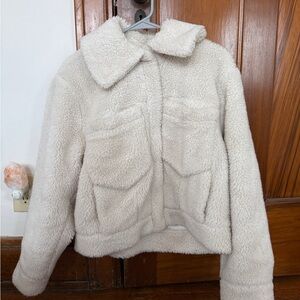 & Other Stories Cream Teddy Jacket
